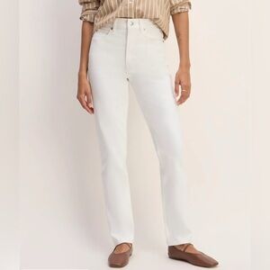 Everlane Women's Way-High® Slim Jean in Bright White, Size 29